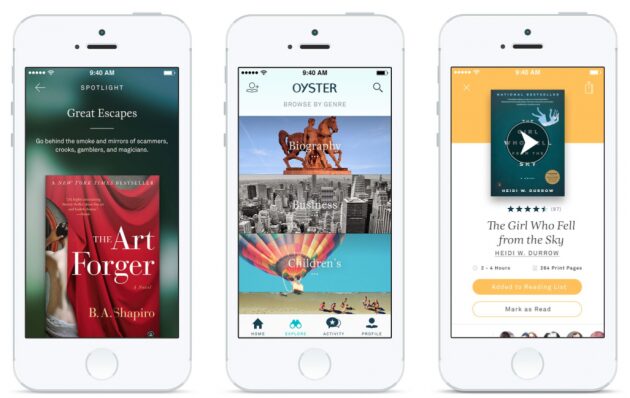 oyster, Les livres en illimité sur Android, avec Oyster