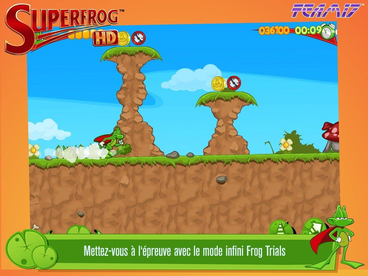Derniers Jeux Android : Superfrog HD, Transworld Endless Skater, Uppercup Football, … Jeux Android
