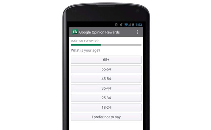 Google Opinion : Des sondages rémunérés en crédits Play Store Applications