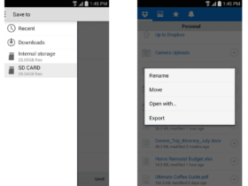 DropBox supporte les cartes SD Applications