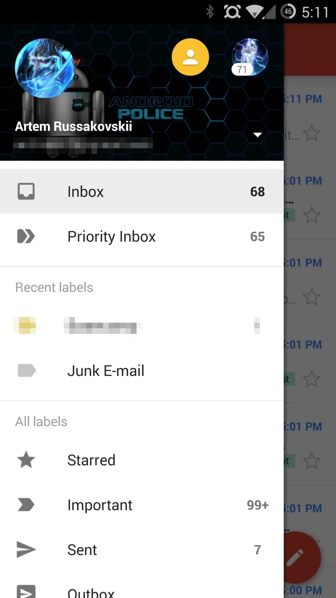android police gmail