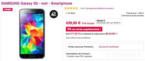 galaxy s5 pas cher pixmania