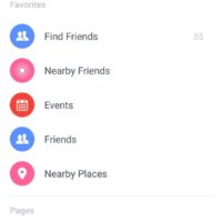 facebook android flat