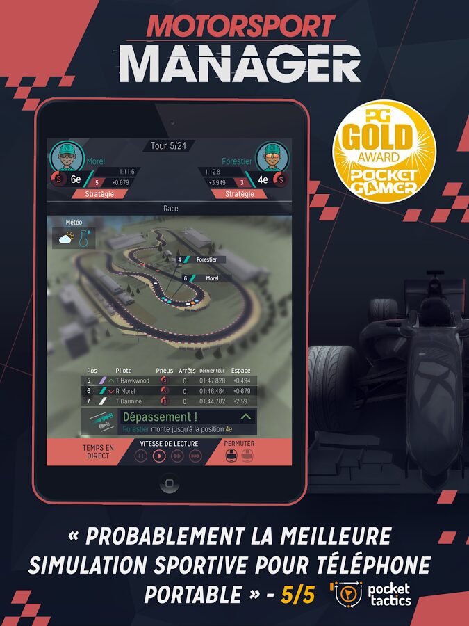 Motorsport Manager ronronne sur Android Jeux Android
