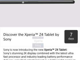 Fuite officielle pour la tablette Sony Xperia Z4 Appareils