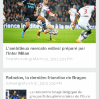 Foot Reader 3.0 sur Android : nouvelle interface Material Design Applications