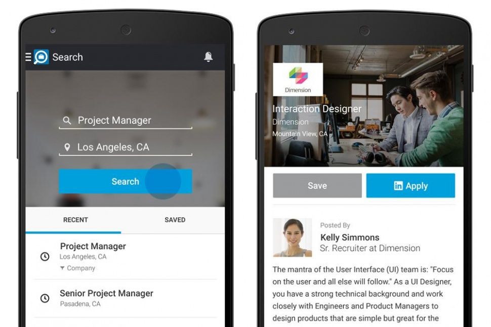 LinkedIn Job Search, LinkedIn Job Search sur Android, Pôle Emploi bientôt concurrencé ?