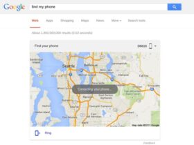 Tapez “Find my phone” dans Google, pour localiser votre mobile dans Maps Applications