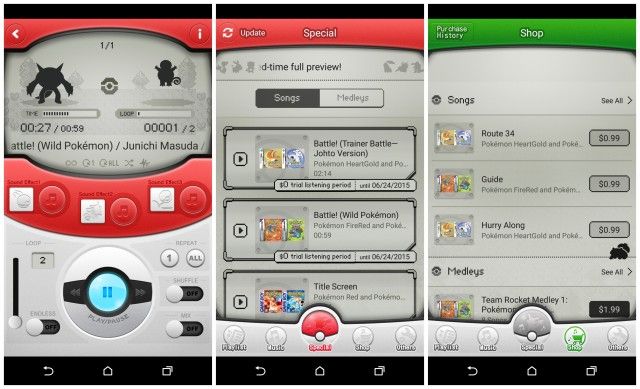 Nintendo dévoile Pokémon Jukebox Applications