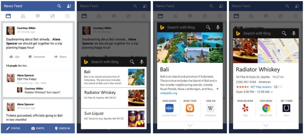 Bing Snapshots tente de devancer Google Now on Tap sur Android Applications