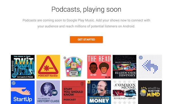 Google Play Musique, Les podcasts arrivent dans Google Play Musique