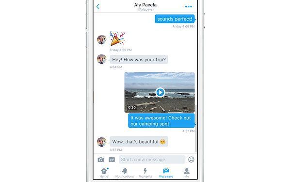 Twitter propose désormais de filmer et d’envoyer des vidéos par messages privés Applications
