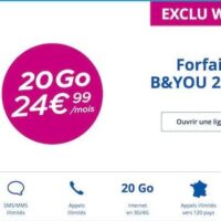 B&You lance un forfait illimité avec 20 Go de data pour 24,99€ Actualité