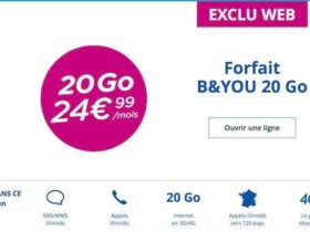 B&You lance un forfait illimité avec 20 Go de data pour 24,99€ Actualité