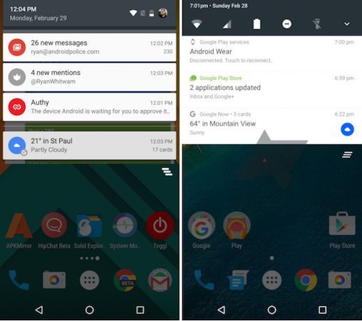 , Android N va opérer à des changements dans les réglages et les notifications