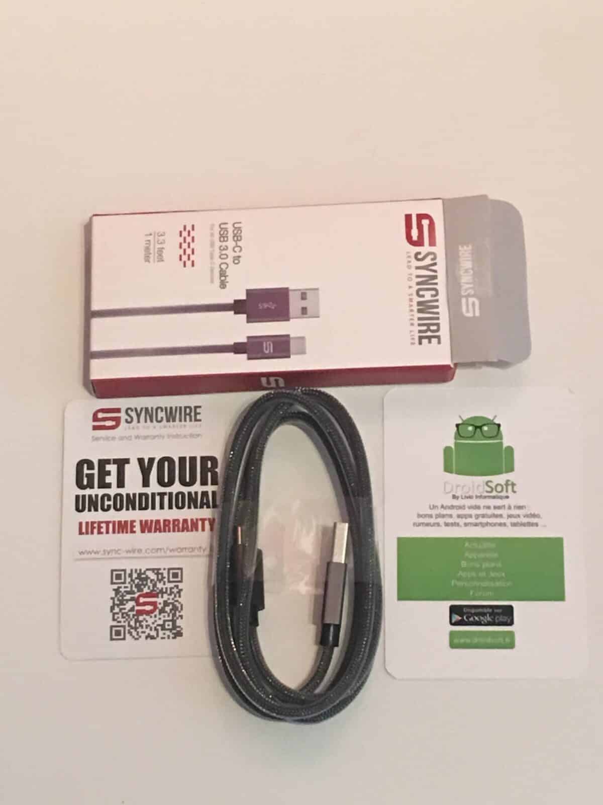 Test du câble USB C en nylon tressé de Syncwire Accessoires