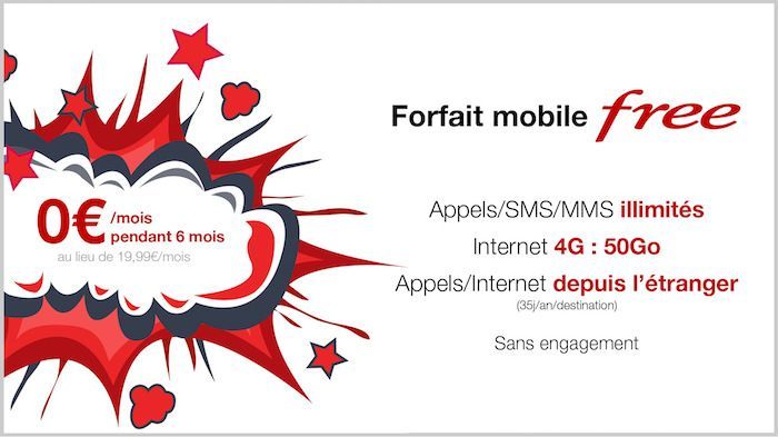Free Mobile propose son forfait illimité avec 50 Go de data gratuitement pendant 6 mois ! Bons plans