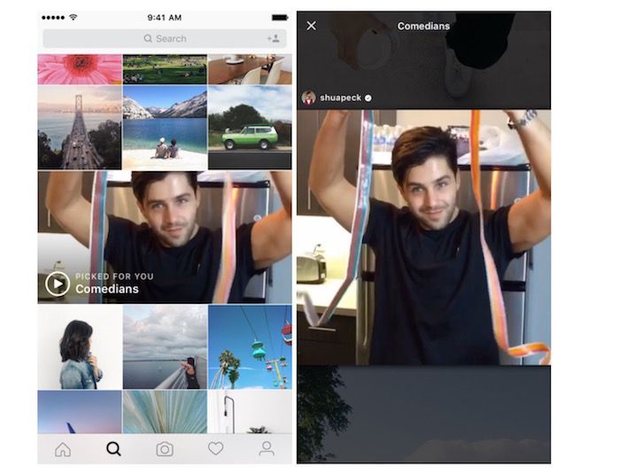 , Instagram améliore l&rsquo;onglet Explorer avec des vidéos pour le même événement