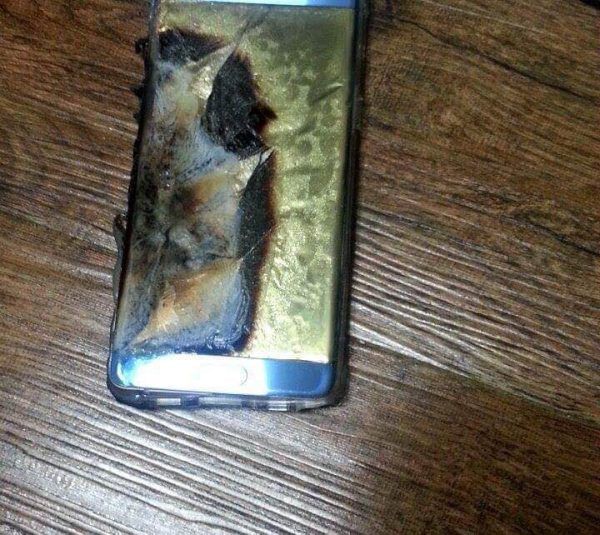 , Un Samsung Galaxy Note 7 a explosé au cours des phases de charge