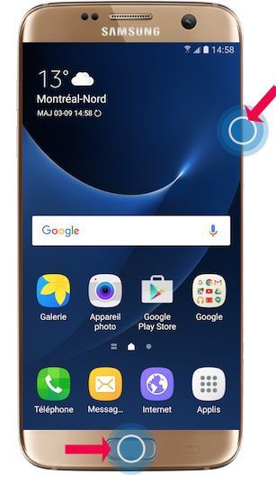 , Comment faire une capture d&rsquo;écran sur un smartphone Samsung