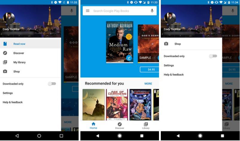 Google Play Livres est mis à jour à la version 3.11 Applications