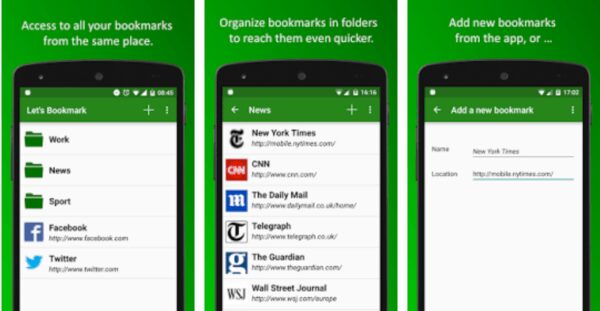 Let’s Bookmark : la nouvelle application pour gérer et partager vos signets Applications