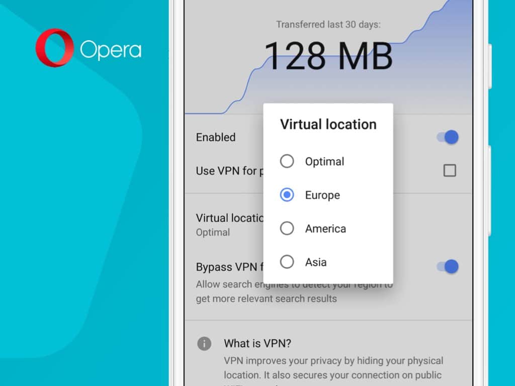 VPN Opera, Opera annonce son VPN pour mobile