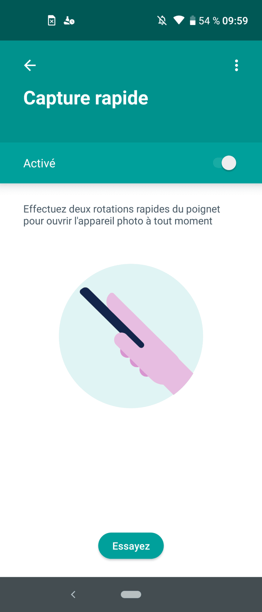 pas de bouton dédié à l'appareil photo? pas grave