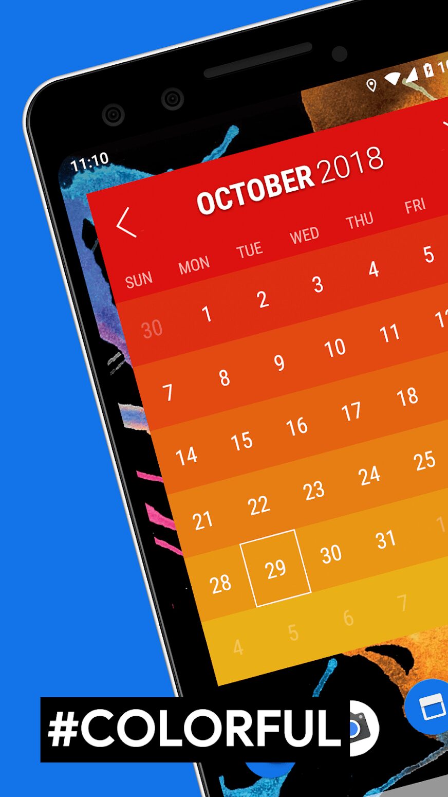 widget-month-calendrier-application-android