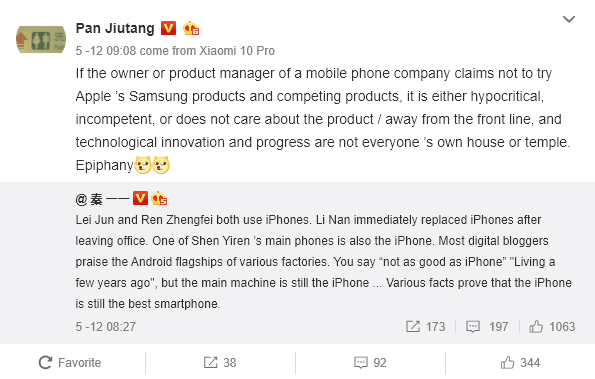 Le PDG de Xiaomi surpris entrain de poster avec un iPhone Actualité
