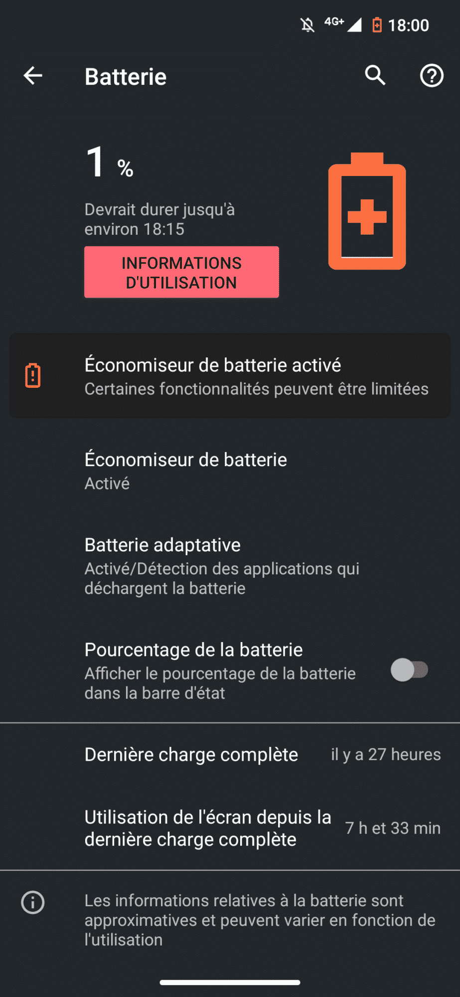 Motorola Edge | Batterie