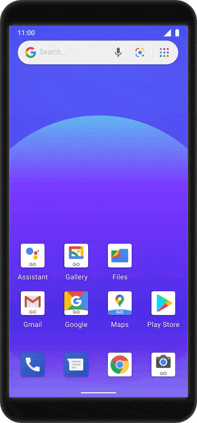 android 11 go edition navigation par gestes
