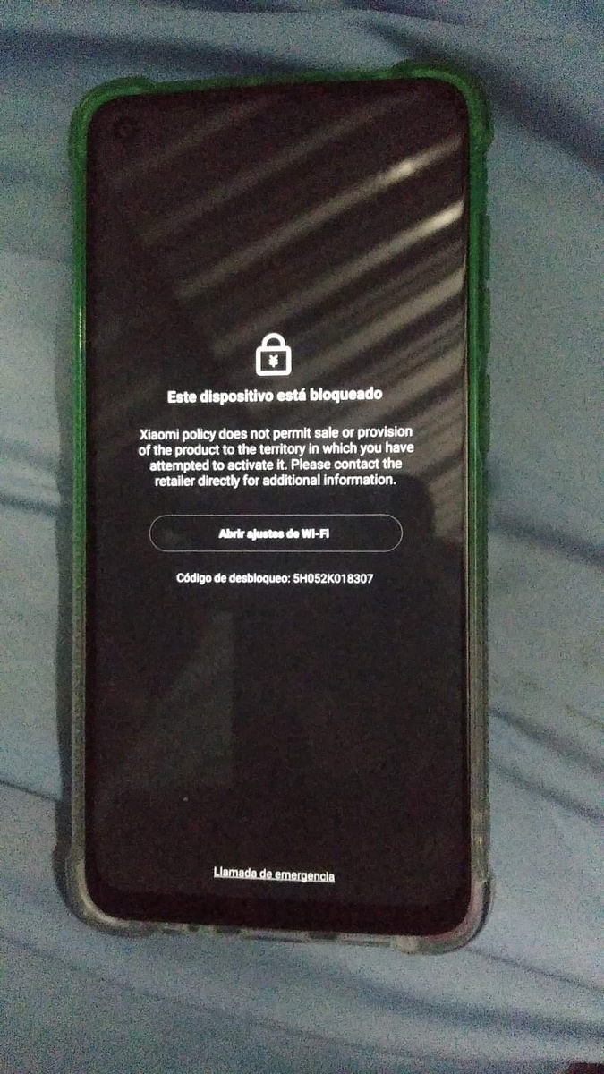 Message d'erreur Xiaomi blocage distance
