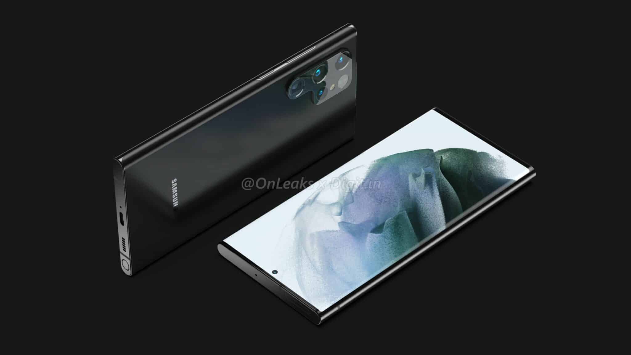 galaxy S22 Ultra, Galaxy S22 Ultra : Samsung proposerait un design similaire au Note 20