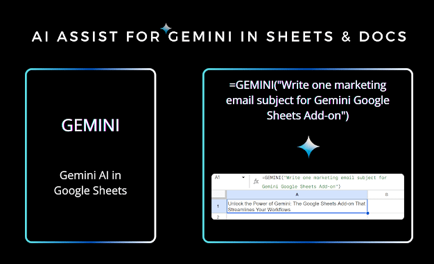 Gemini dans Google Sheets doc