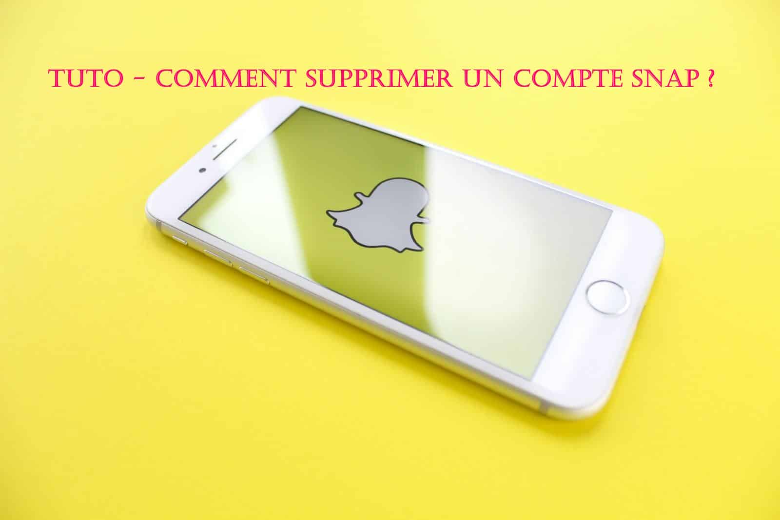 tuto supprimer compte snap