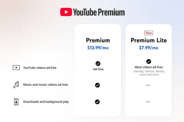 youtube premium Lite