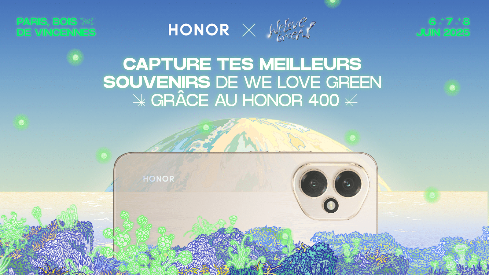 HONOR électrise We Love Green 2025 : une expérience immersive et créative au cœur du festival