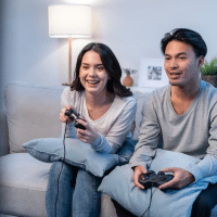 Jeux vidéos deux personnes