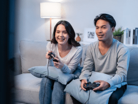 Jeux vidéos deux personnes