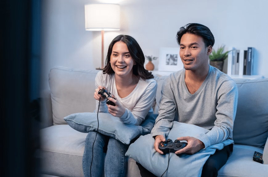 Jeux vidéos deux personnes