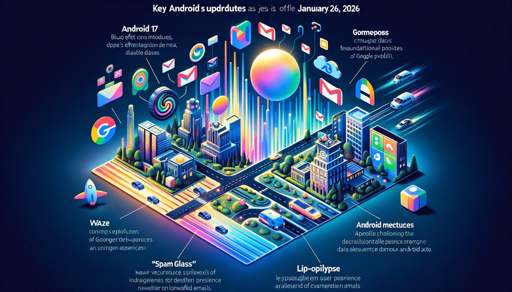 Android Daily News : nouveautés Android 17, bug Gmail et Waze boosté sur Android Auto