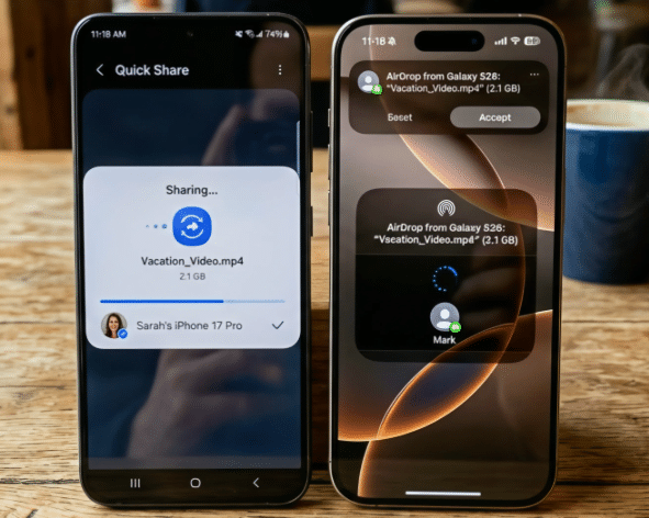 Quick Share parle enfin à AirDrop