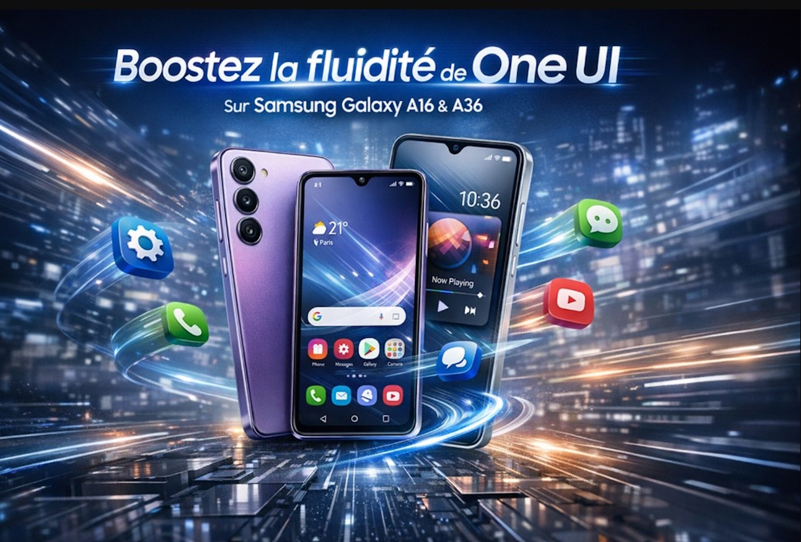 tuto booster fluidite one ui samsung galaxy a16 a36