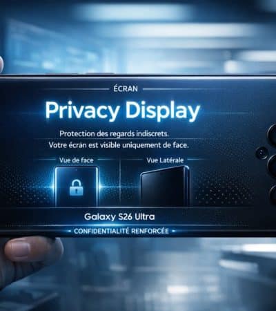 tuto galaxy s26 ultra ecran display privacy