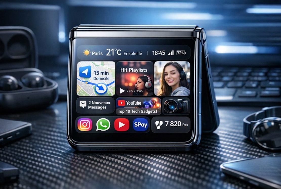 tuto galaxy z flip 7 applis ecran externe