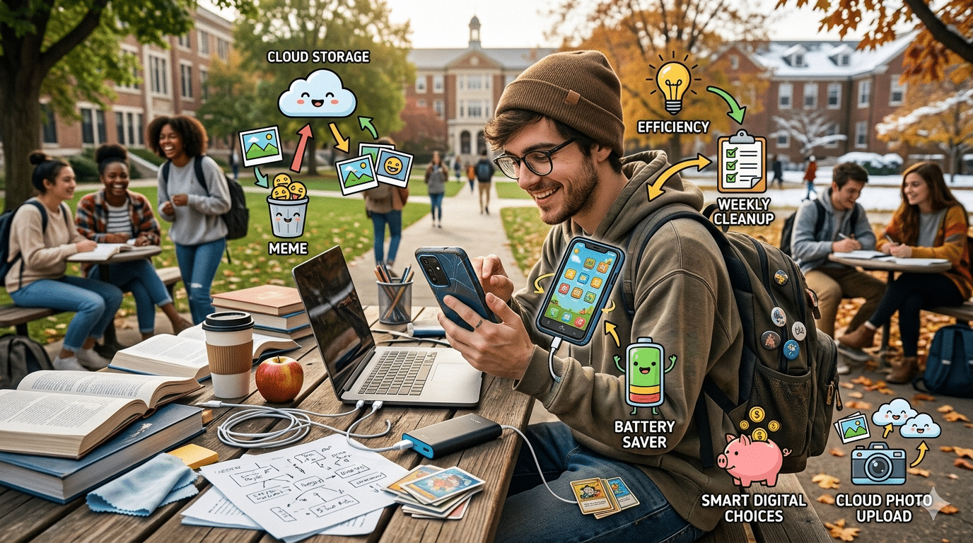 Image eleve avec telephone