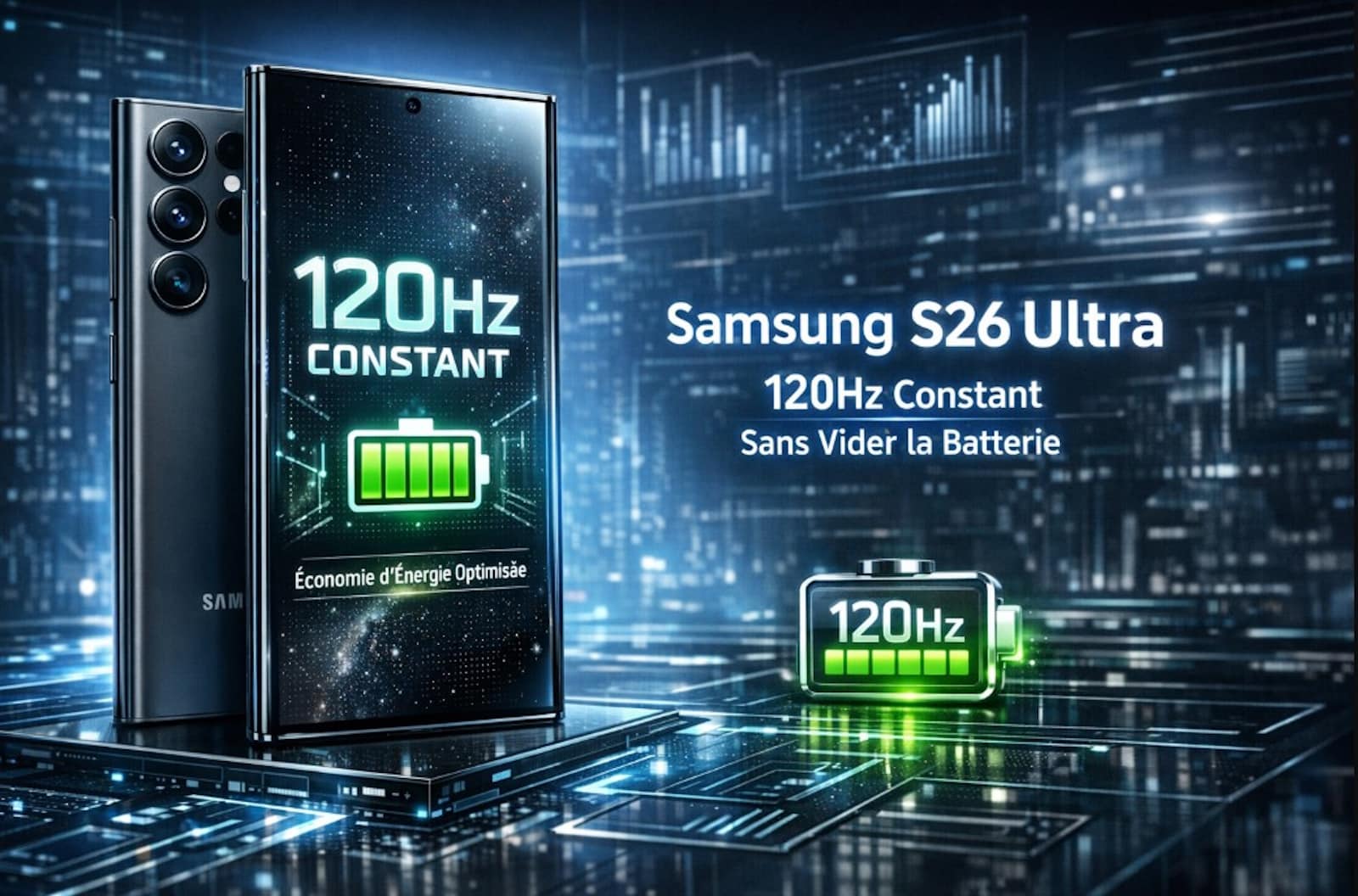 affichage 120hz samsung s26 ultra