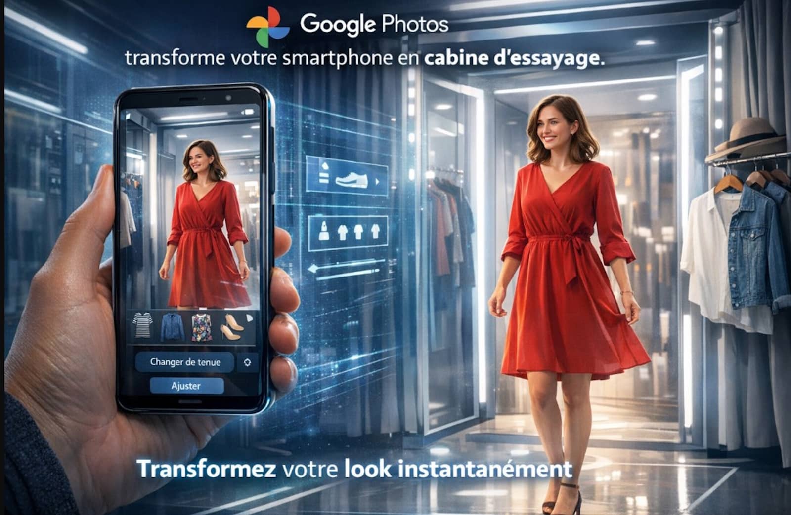 google photos gemini cabine essayage