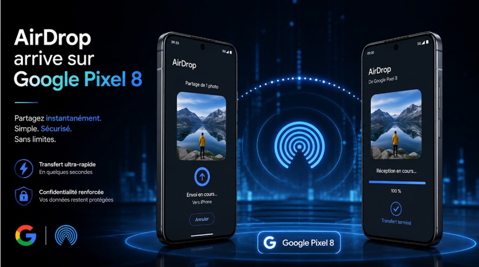 airdrop google pixel 8